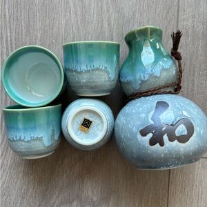 New MCI Japan sake bottle and cups